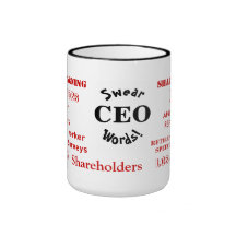 Le Président jurent des mots ! Plaisanterie grossi Tasse À Café