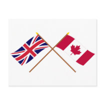 Le R-U et les drapeaux croisés par Canada Carte Postale