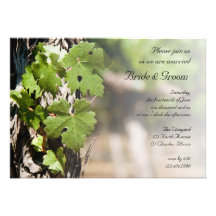 Le raisin part du faire-part de mariage de vignobl