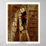 Le rat de bibliothèque, par Spitzweg, Karl Posters