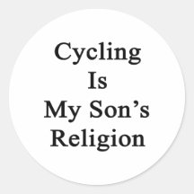 Le recyclage est la religion de mon fils autocollant