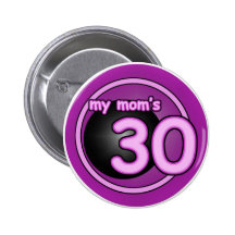 Le remous rose de ma maman 30 badges avec agrafe