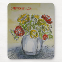 Le ressort fleurit le bouquet Mousepad Tapis De Souris
