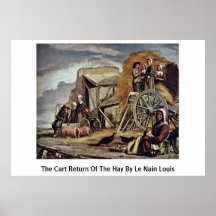 Le retour de chariot du foin par Le Nain Louis Poster