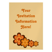 Le rétro automne fleurit l'invitation