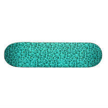 Le rétro cru fleurit la planche à roulettes turquo