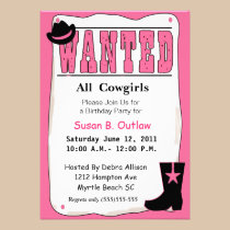 Le rose a voulu l'invitation d'anniversaire d'affi invitations