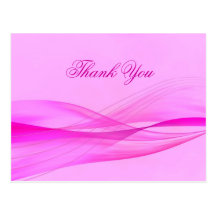 Le rose abstrait ondule la carte postale de Merci