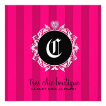 Le rose chic de 311 Tres barre le certificat-prime Faire-part Personnalisé