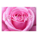 Le rose RSVP de rose a personnalisé les cartes ros Faire-parts