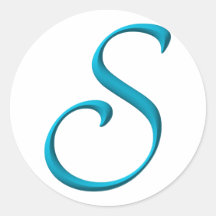 Le S initial Autocollants Ronds