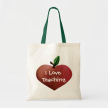 Le sac fourre-tout du professeur en forme de coeur