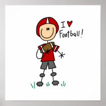Le schéma T-shirts et cadeaux de bâton du football Posters