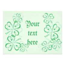 Le shamrock de St Patrick Faire-parts