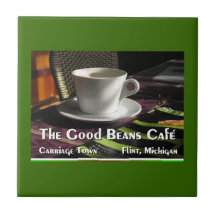 "Le silex de bon café d'haricots" -, tuile de MI Carreaux