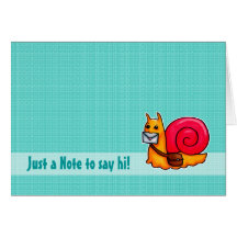 Le snail mail indiquent salut la carte personnalis