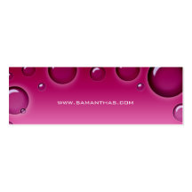 Le spa de signet de salon bouillonne rose cartes de visite personnelles