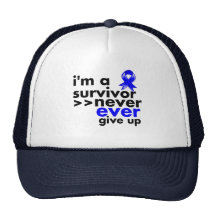 Le survivant de cancer du colon n'abandonnent jama casquettes