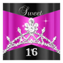 Le sweet sixteen 16 roses indien noircissent le di invitation personnalisable