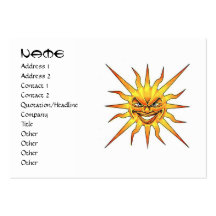 Le symbole frais Sun mauvais de tatouage de bande  Cartes De Visite Professionnelles