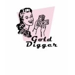 Le T-shirt des femmes drôles de bêcheur d'or