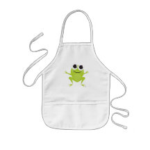 Le tablier des enfants de sourire de grenouille