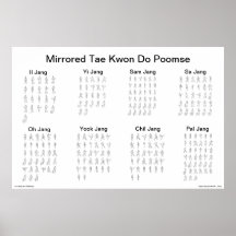 Le Taekwondo reflété Poomse Posters
