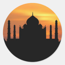 Le Taj Mahal Adhésif Rond