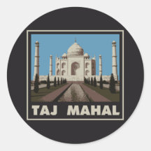 Le Taj Mahal Autocollants Ronds