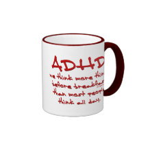 Le TDAH pensent davantage Tasses