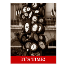 Le temps d'horloges de carte postale rapièce le ra