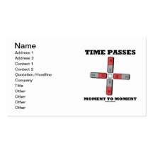 Le temps passe le moment au moment (la physique) cartes de visite personnelles