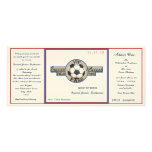 Le terrain de football vintage passent a dessus se invitation personnalisée