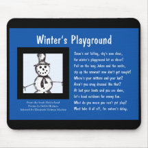 Le terrain de jeu Mousepad de l'hiver Tapis De Souris