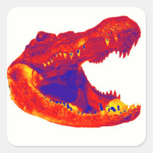 LE TERRITOIRE D'ALLIGATOR STICKER CARRÉ