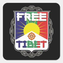 Le Thibet libre enchaîné Autocollants