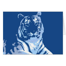 Le tigre bleu carte de vœux