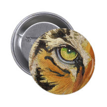 Le "tigre couvre de tuiles" l'aquarelle de mosaïqu pin's avec agrafe