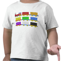 Le train de couleur t-shirt