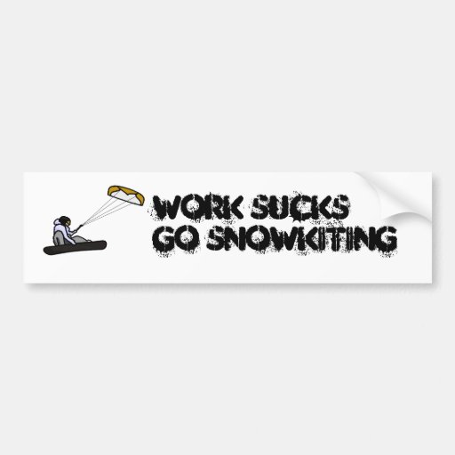 le travail suce snowkiting autocollant pour voiture