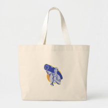 Le travailleur de couche de tapis portent l'outil  sacs
