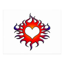 le tribal flambe le coeur cartes postales