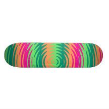 Le vert de corail de roses indien scie des vagues  skateboards customisés