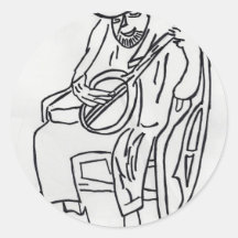 LE VIEUX JOUEUR DE MUSIQUE COUNTRY.jpg Autocollant