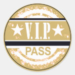 Le VIP passent l'autocollant de partie (bronzez)