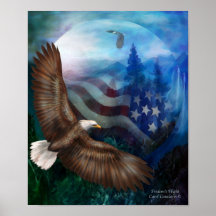 Le vol de la liberté - affiche/copie d'art d'Eagle