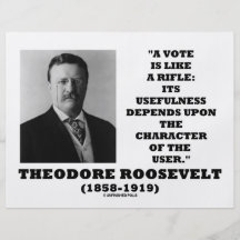Le vote de Theodore Roosevelt est comme un caractè Tract