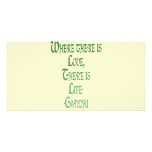 Le *Where là est citation inspirée de Love* Gandhi Photocarte Personnalisée