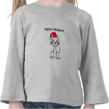 Le YE chemise drôle de chat bonnes fêtes T-shirts