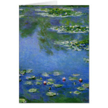 L'eau Lillies de Monet Carte De Vœux